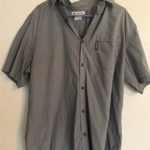 Columbia Men's Casual Gray Checkered Shirt